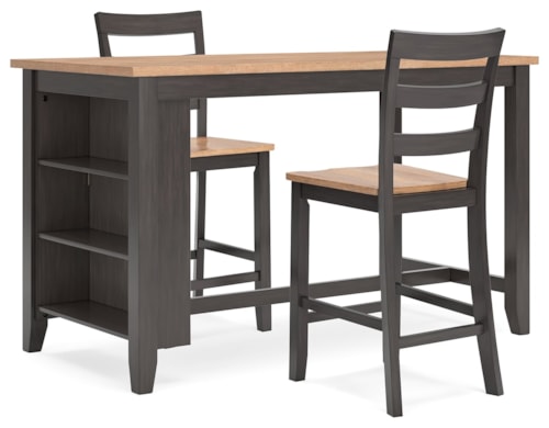 3-Piece Casual Counter Height Dining Set