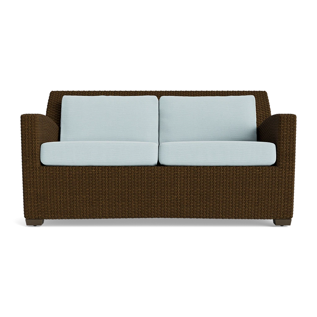 Slim-Back Wicker Loveseat