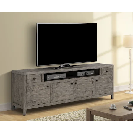 Transitional TV Console with Wire Management