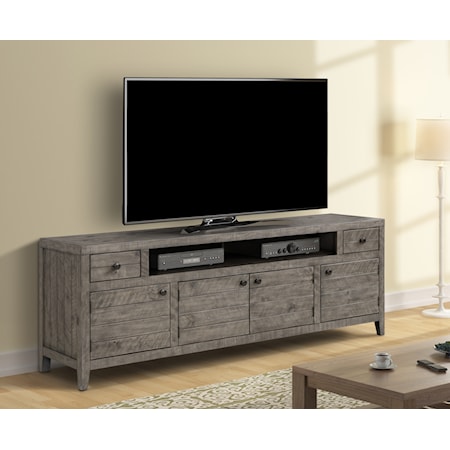 Transitional TV Console with Wire Management