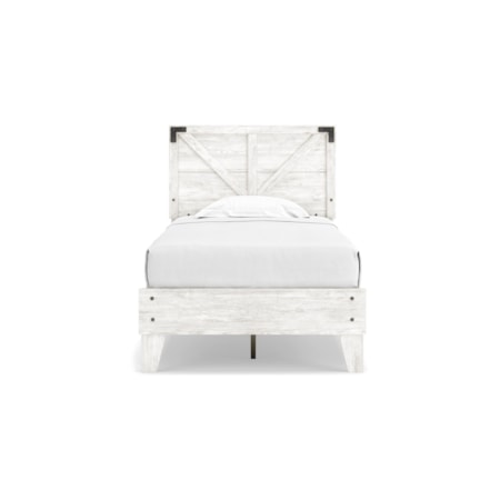 Twin Crossbuck Panel Platform Bed