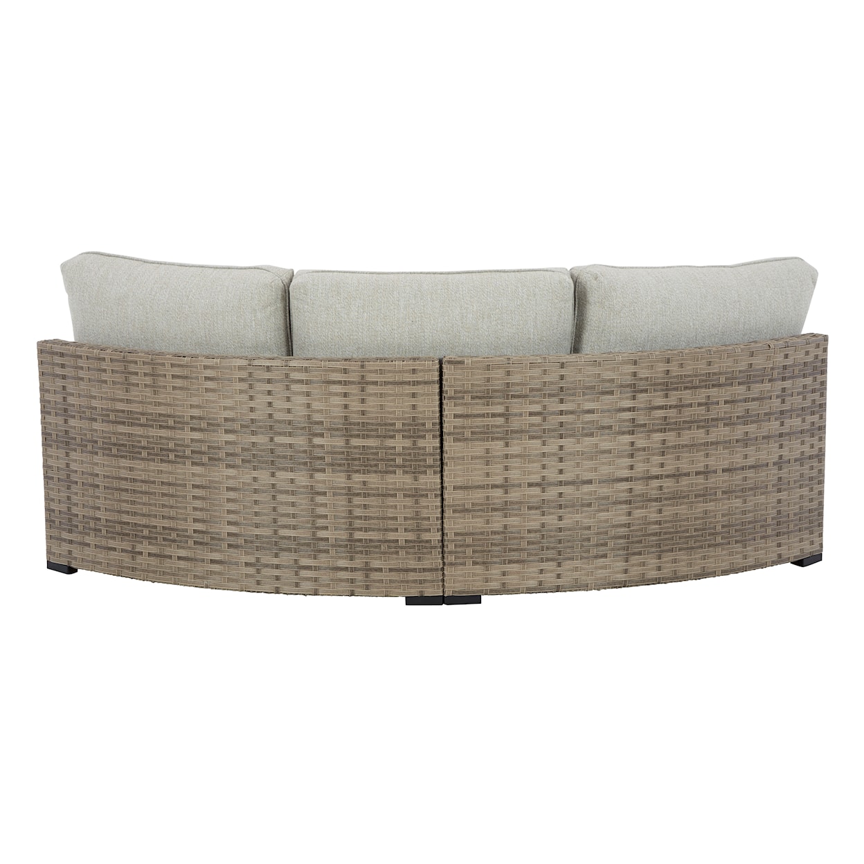 Signature Design Calworth Outdoor Curved Loveseat with Cushion