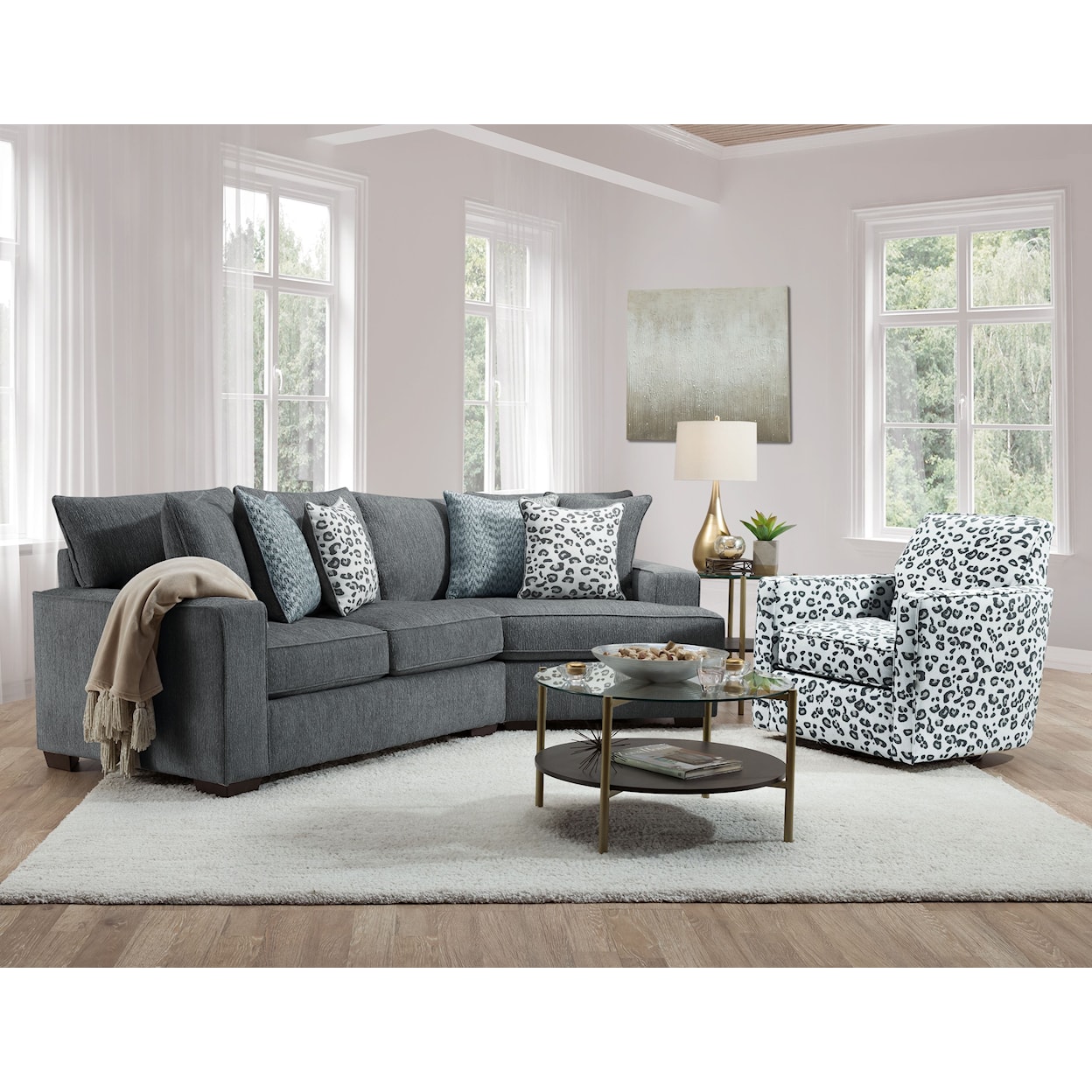 Behold Home 1640 Callaway 2-Piece Cuddler Sofa