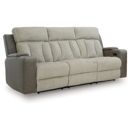 Pwr Rec Sofa With Adj Headrest