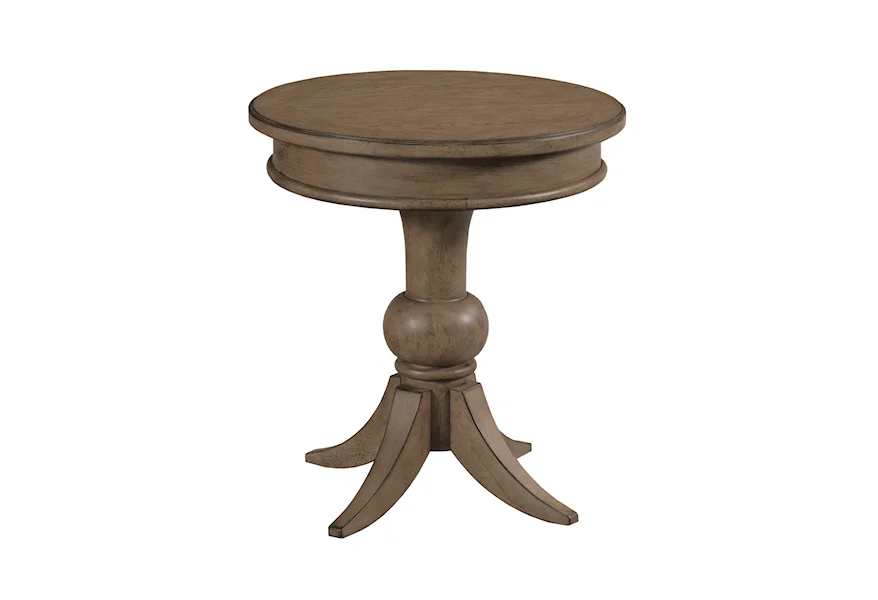 Carmine Georgie Round End Table by Hammary at Jordan's Home Furnishings