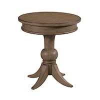 Transitional Georgie Round End Table
