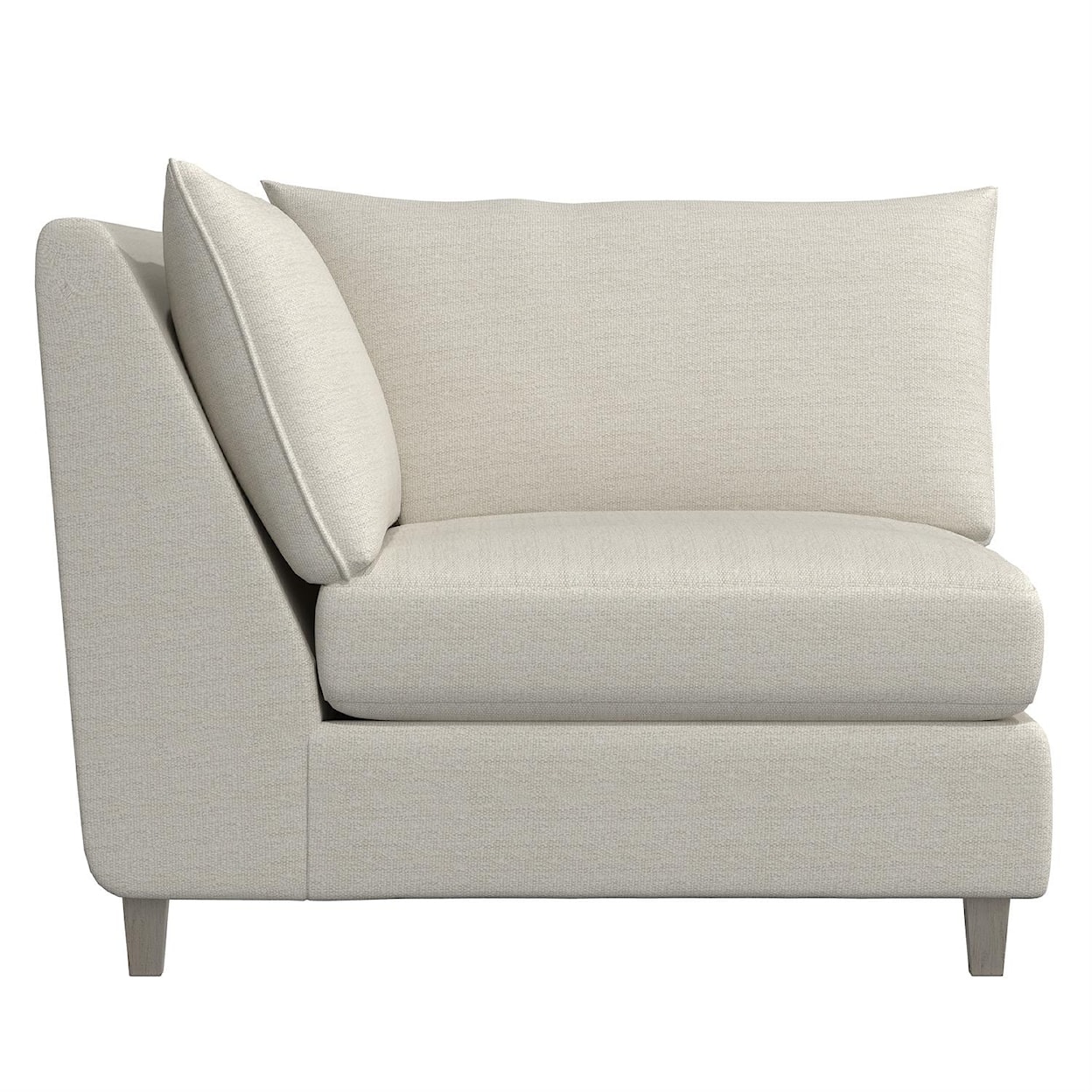 Bernhardt Plush Joli Fabric Corner Chair Without Pillows