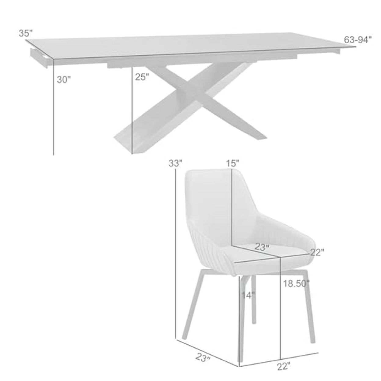 Armen Living Milena / Shilo Dining Set