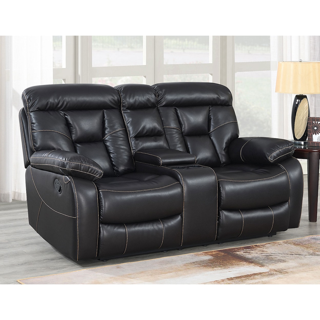 Steve Silver Squire Manual Reclining Loveseat