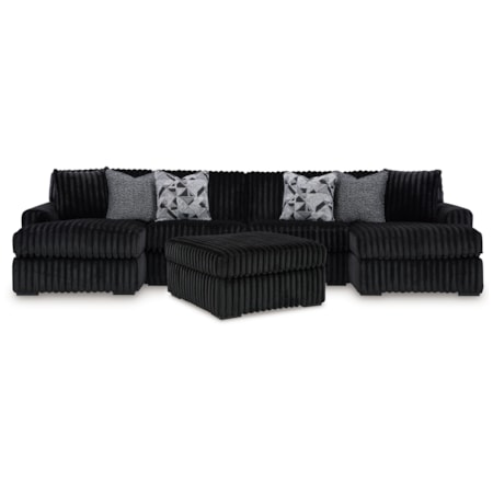 Sectional With Double Chaise And Ottoman