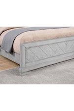 Steve Silver Montana Montana Rustic Queen Panel Bed with Chevron Pattern Headboard