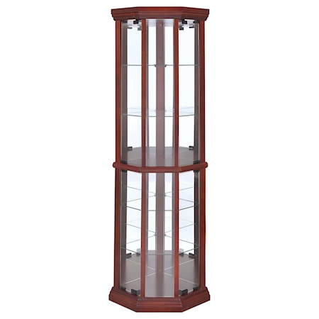 6-shelf Corner Curio Display Cabinet