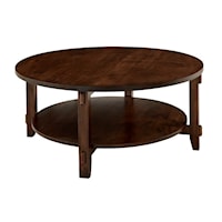 Round Coffee Table with Lower Shelf