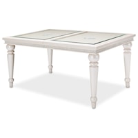 Glam Rectangular Dining Table with Ornate Legs