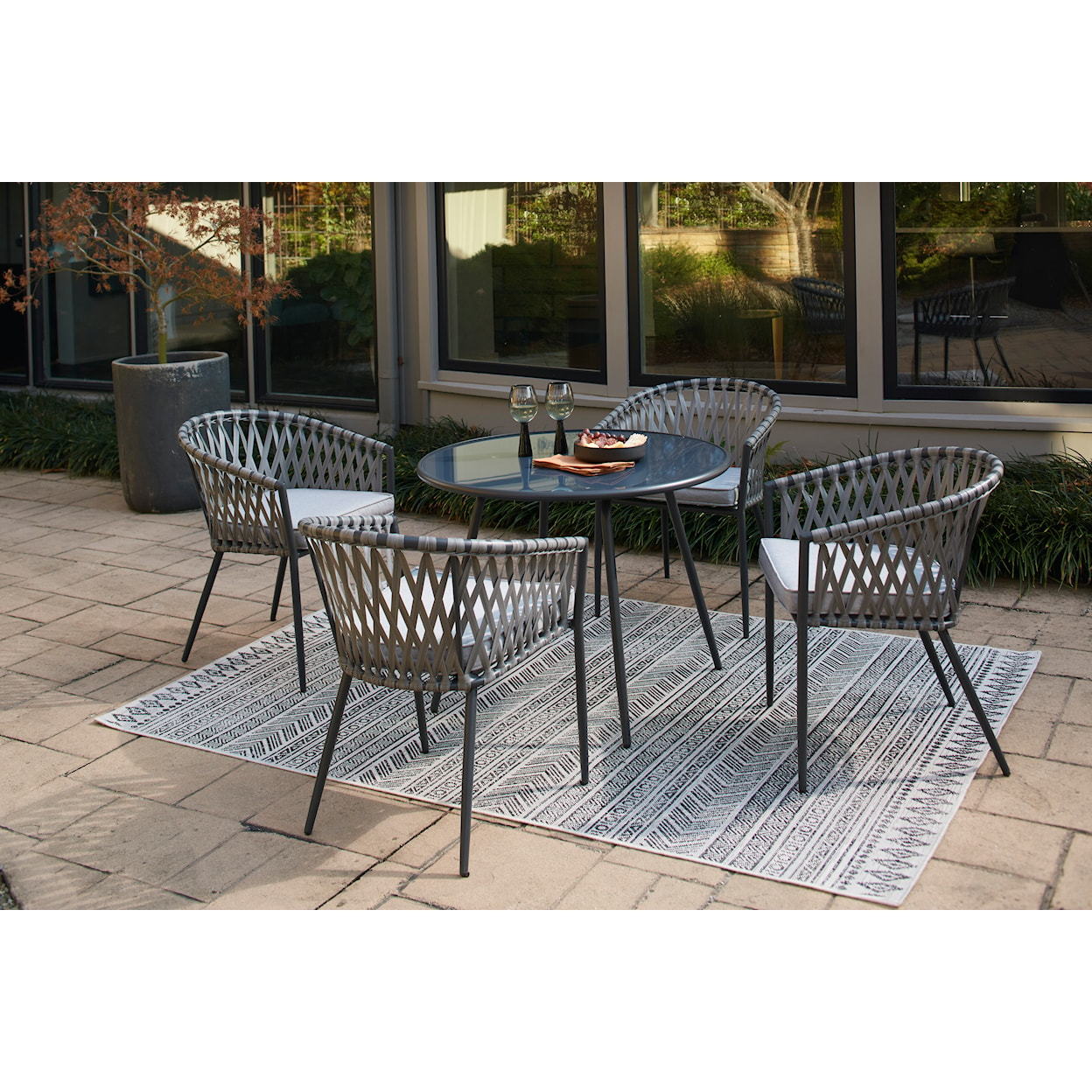 Ashley Furniture Signature Design Palm Bliss Outdoor Dining Chair (Set of 4)