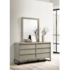 Meridian Furniture Weston 6-Drawer Dresser & Mirror Set