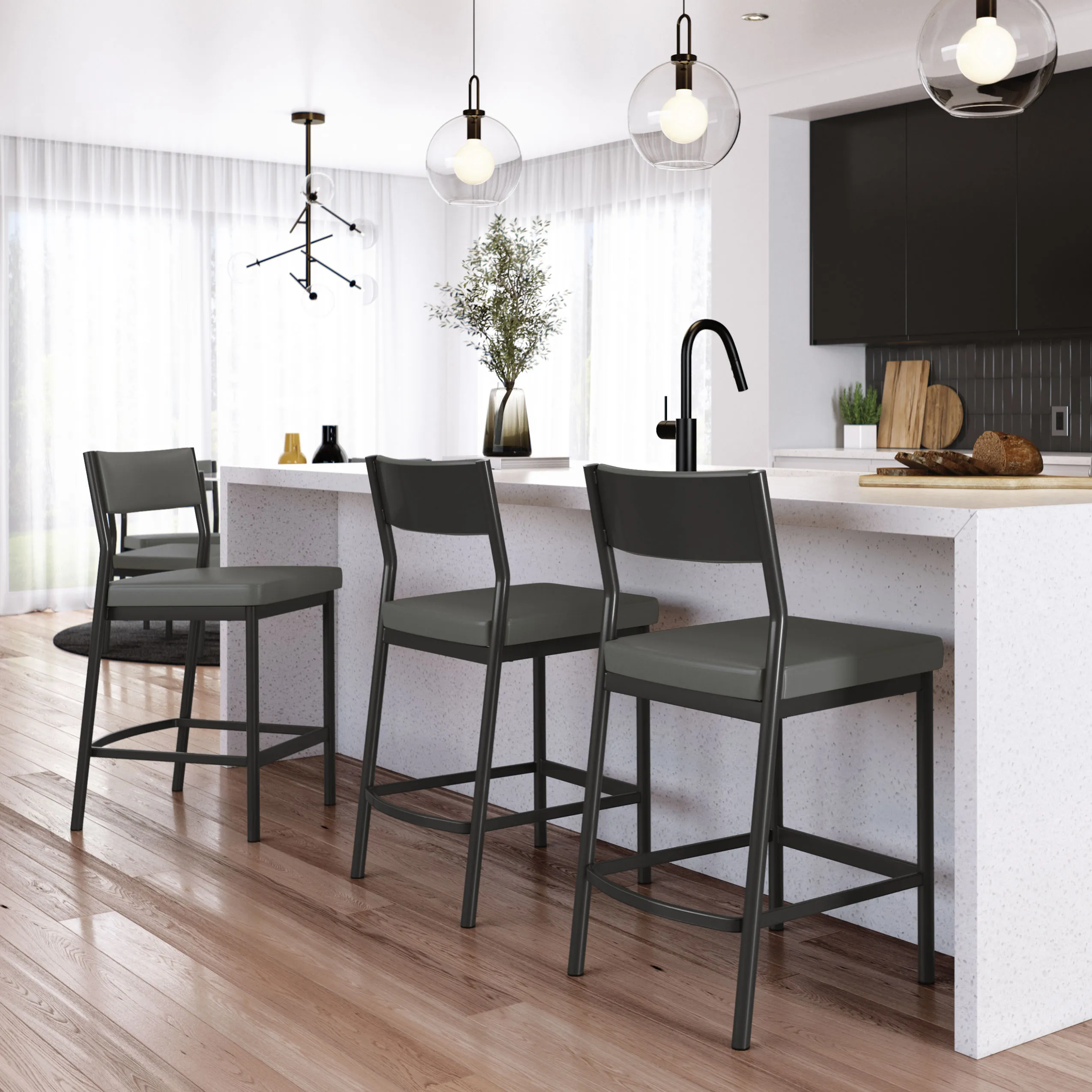 Counter Height Non Swivel Stool