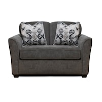 Contemporary Twin Sleeper Loveseat with Tapered Arms
