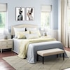 Accentrics Home Fashion Beds Queen Upholstered Headboard and Bench