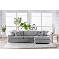 Casual Sectional Sofa with Chaise