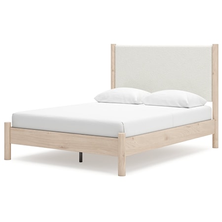 Queen Upholstered Panel Bed