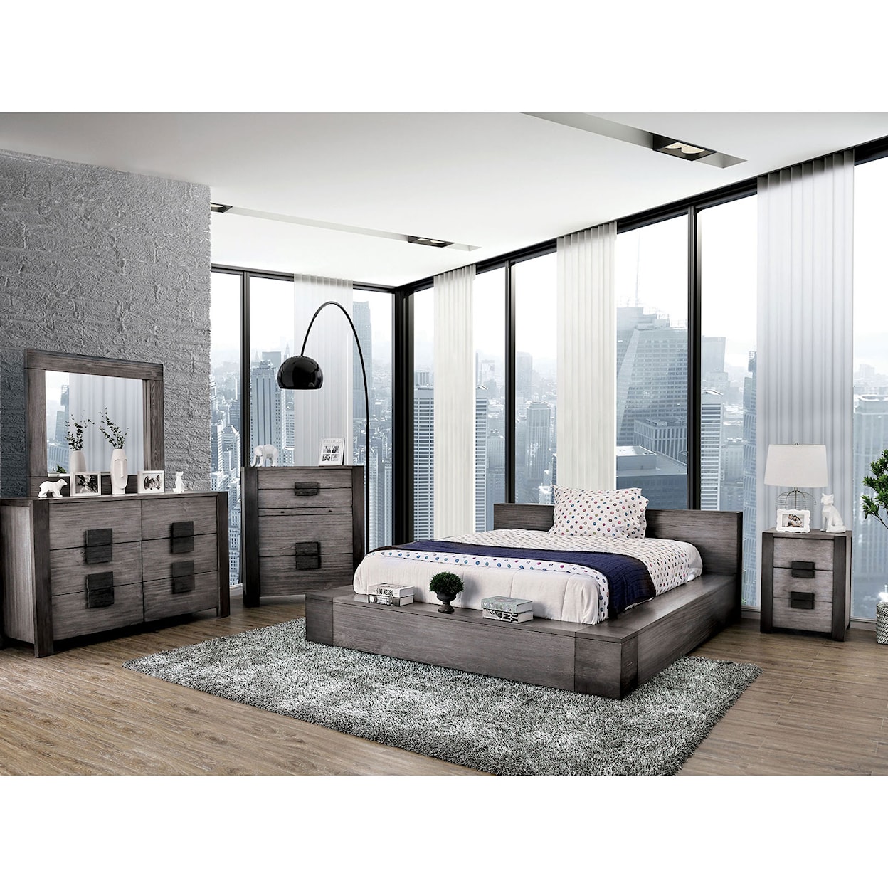 Furniture of America Janeiro 5-Piece Queen Bedroom Set