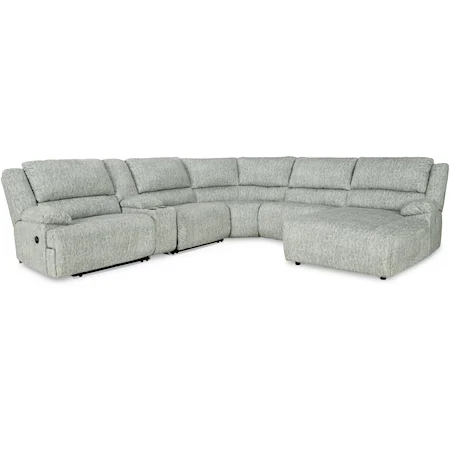 6-Piece Reclining Sectional with Chaise