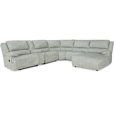 6-Piece Reclining Sectional with Chaise