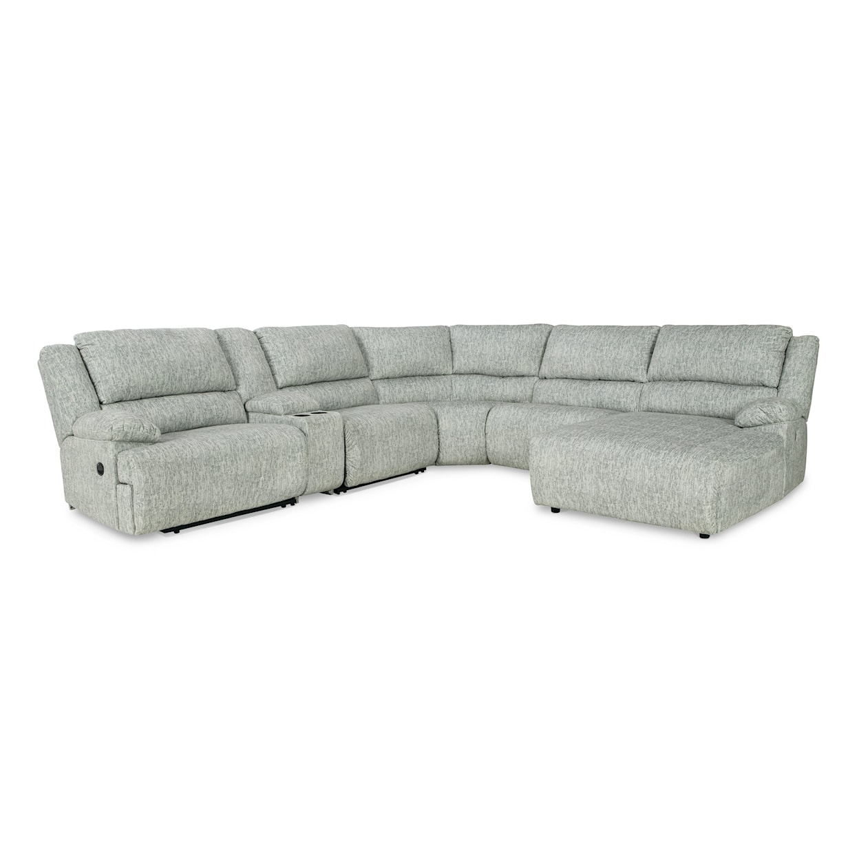 Signature Design McClelland 6-Piece Reclining Sectional with Chaise