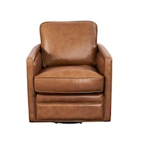 Transitional Alto Leather Swivel Chair