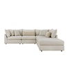 Fusion Furniture 7000 DURANGO PEWTER Sectional with Ottoman