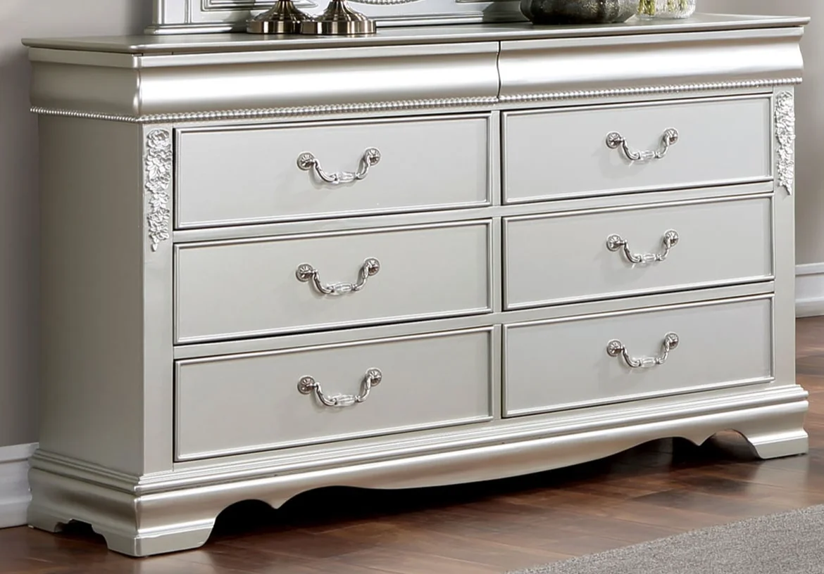 Furniture of America Alecia CM7458SVD Transitional 6Drawer Dresser