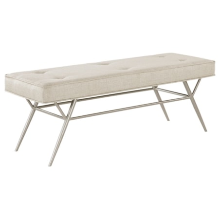 Chic Upholstered Accent Bench w/Tufting