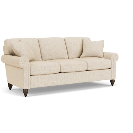 Transitional 3-Seat Sofa with Rolled Arms