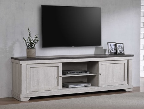 Transitional 2-Door TV Console