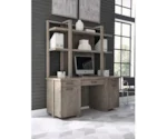 Birch Home Platinum Desk and Hutch