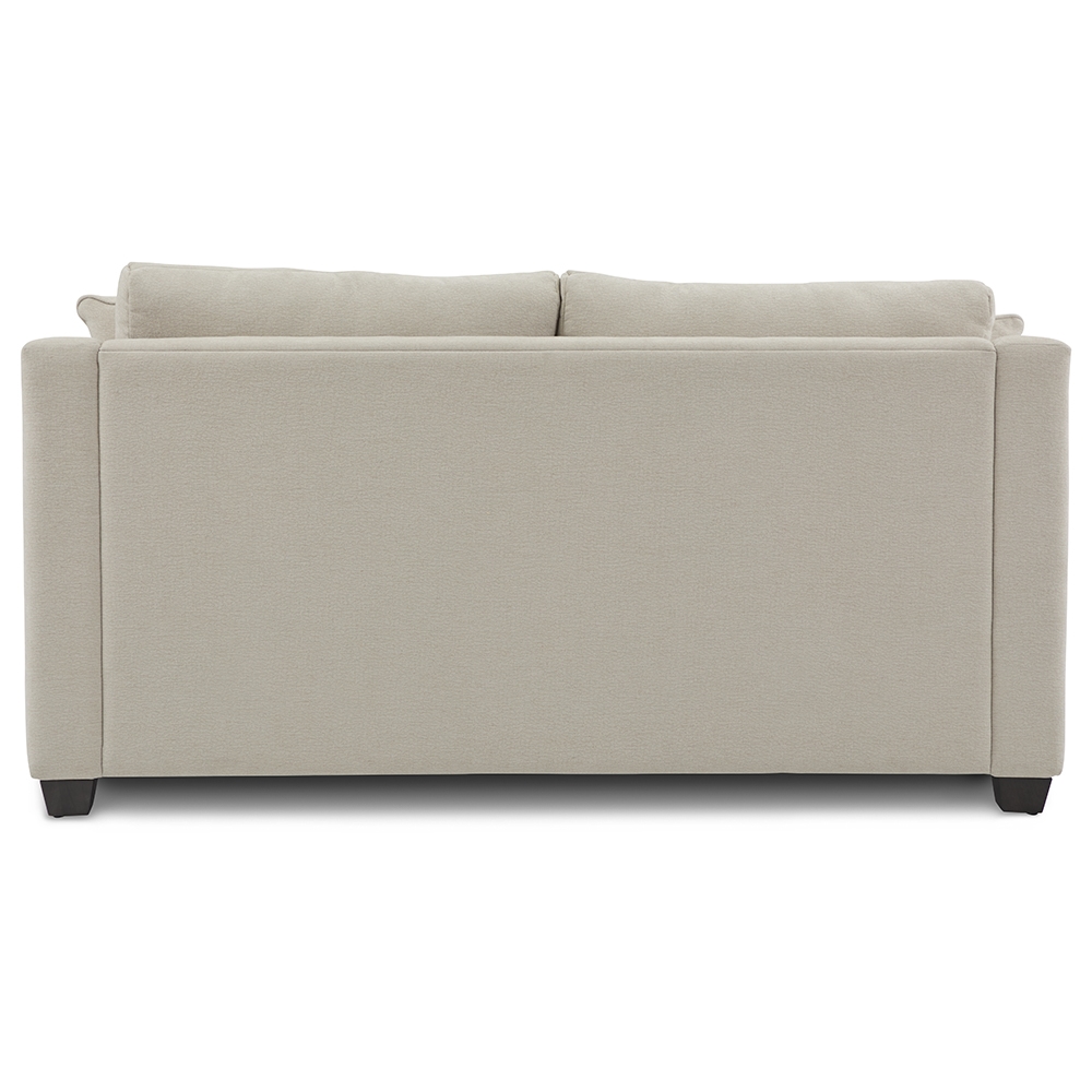 Slope-Arm Apartment Sofa w/Throw Pillows