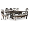 Signature Design by Ashley Maylee 8-Piece Dining Set with Bench
