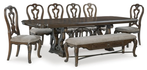 8-Piece Dining Set with Bench