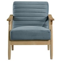 Transitional Upholstered Chair with Channeled Back