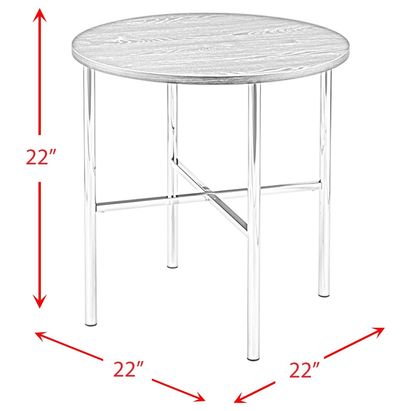 Elements International Dakota- 3PC Occasional Table Set