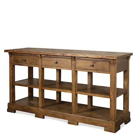 3-Drawer Buffet with a Solid Cypress Top