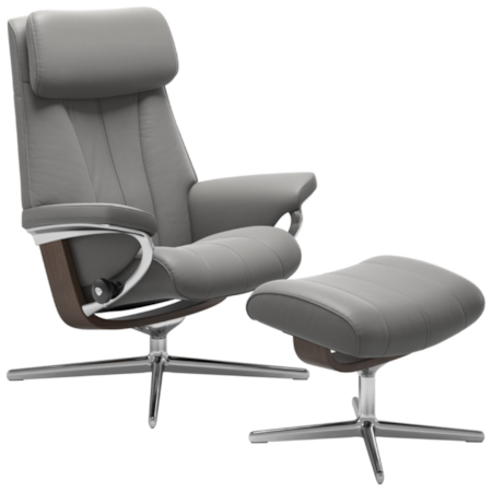 Medium Reclining Cross Chair & Ottoman