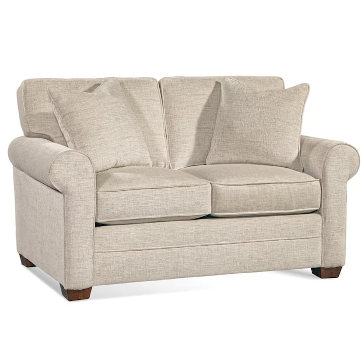 Braxton Culler Bedford Loveseat with Rolled Armrests