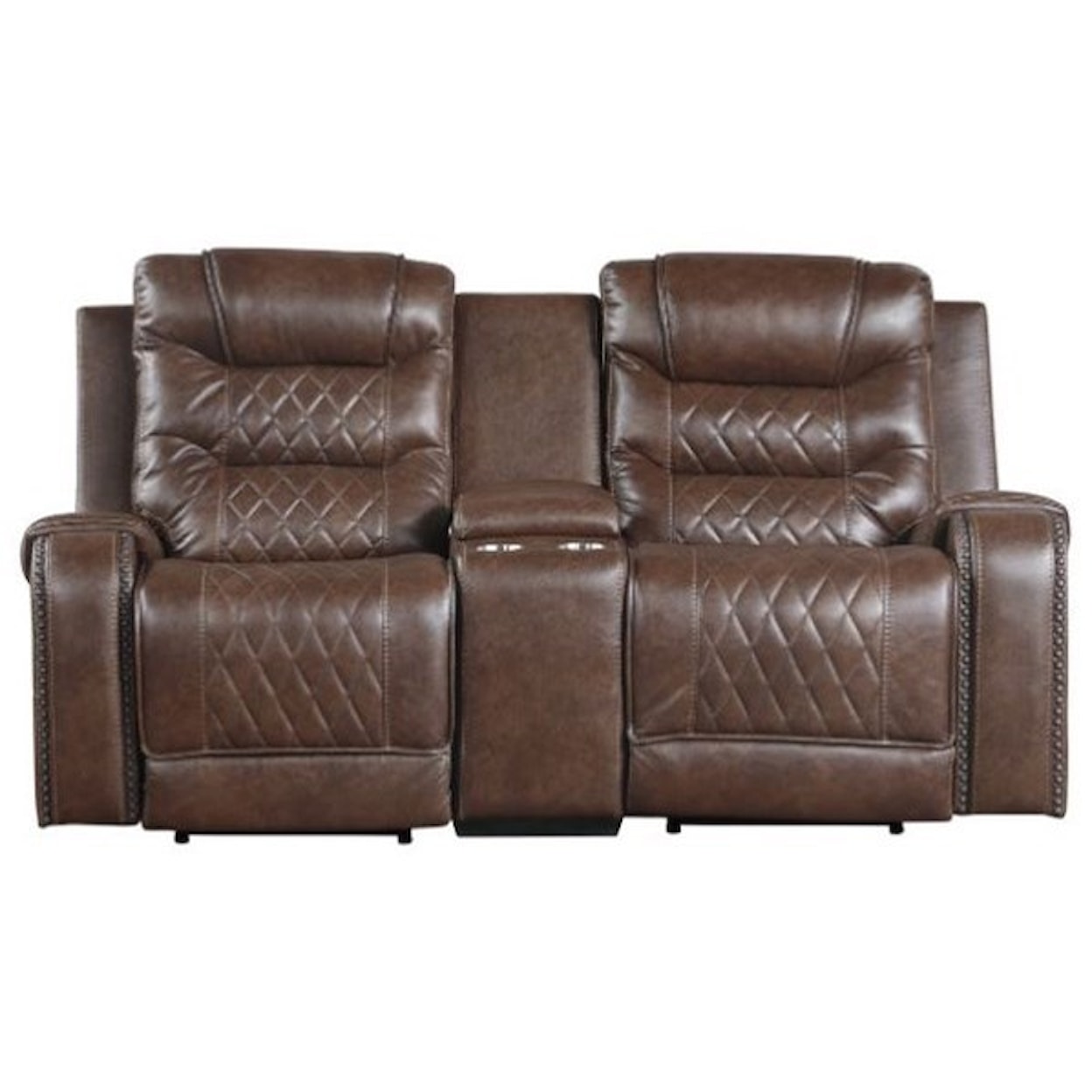 Homelegance Furniture Putnam Power Double Reclining Loveseat