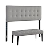 Accentrics Home Fashion Beds Full, Queen Upholstered Headboard and Bench