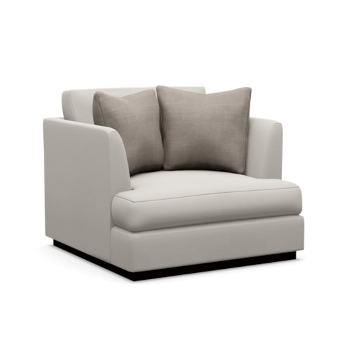 Contemporary Chair and 1/2 with Accent Pillows