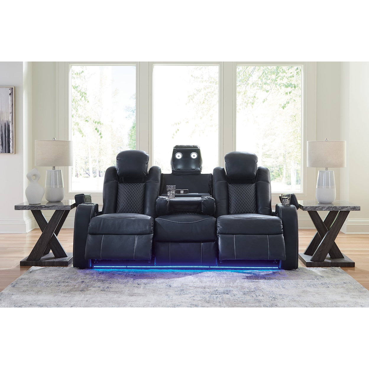 Ashley Furniture Signature Design Fyne-Dyme Power Reclining Sofa