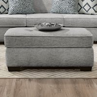 CARLTON GREY OTTOMAN |