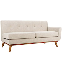 Right-Arm Upholstered Fabric Loveseat